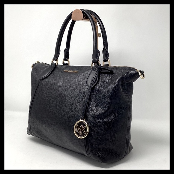 MICHAEL KORS Lenox Large Pebbled Leather Satchel Black - Picture 5 of 12